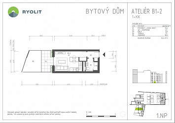 Prodej novostavby ateliéru 1+kk, Mlýnská