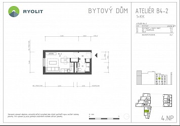 Prodej novostavby ateliéru 1+kk, Mlýnská