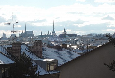 zimní výhled na centrum města