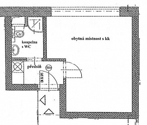 Pronájem bytu 1+kk se sklepem na ulici Vinařská Brno