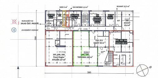 Pronájem kancelářských prostor 100 m2, Jílová