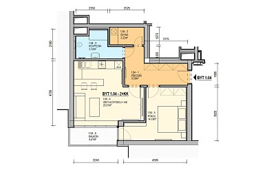 Prodej bytu 2+kk s balkonem v Brně - Řečkovicích