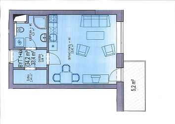 Pronájem novostavby bytu 1+kk s balkonem na Kamechách