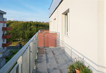 Pronájem cihlového bytu 2+kk s balkonem v Brně Bystrci