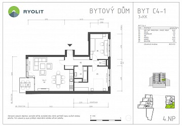 Prodej novostavby bytu 3+kk