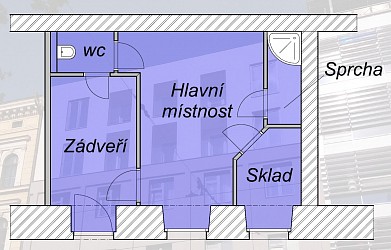 Obchodní prostor 35m2 Lidická Brno