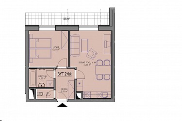 Výstavba bytu 2+kk s balkonem a garážovým stáním v Brně - Bystrci