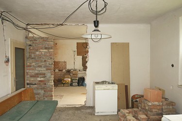 Rozestavěný rodinný dům v Morkůvkách